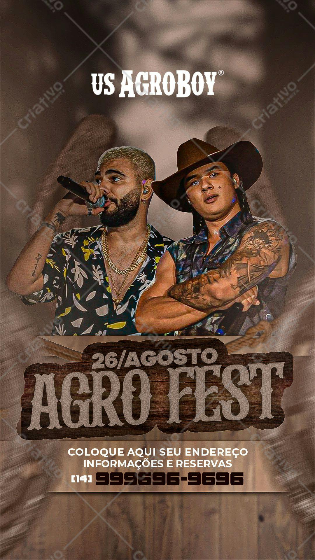 Flyer para Festa Agroboy PSD Editável