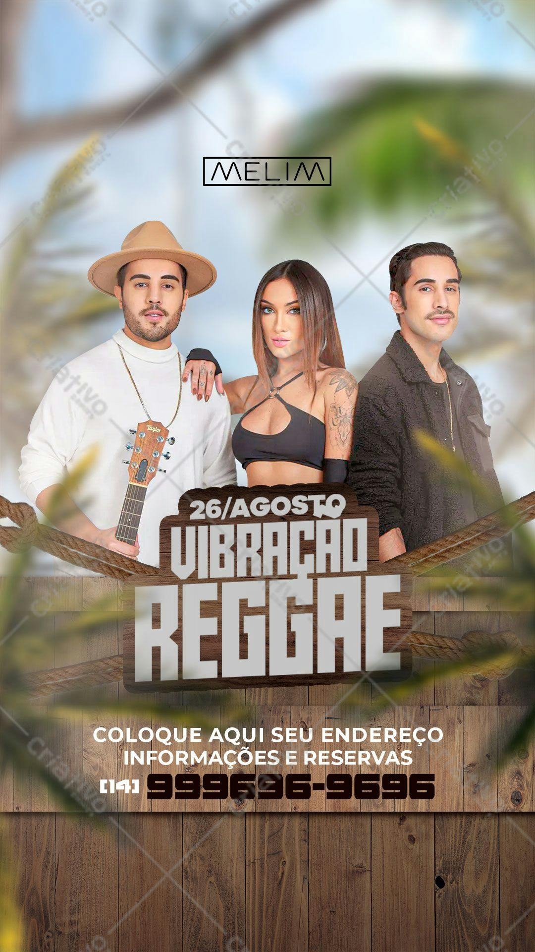 Flyer para Festa Reggae PSD Editável