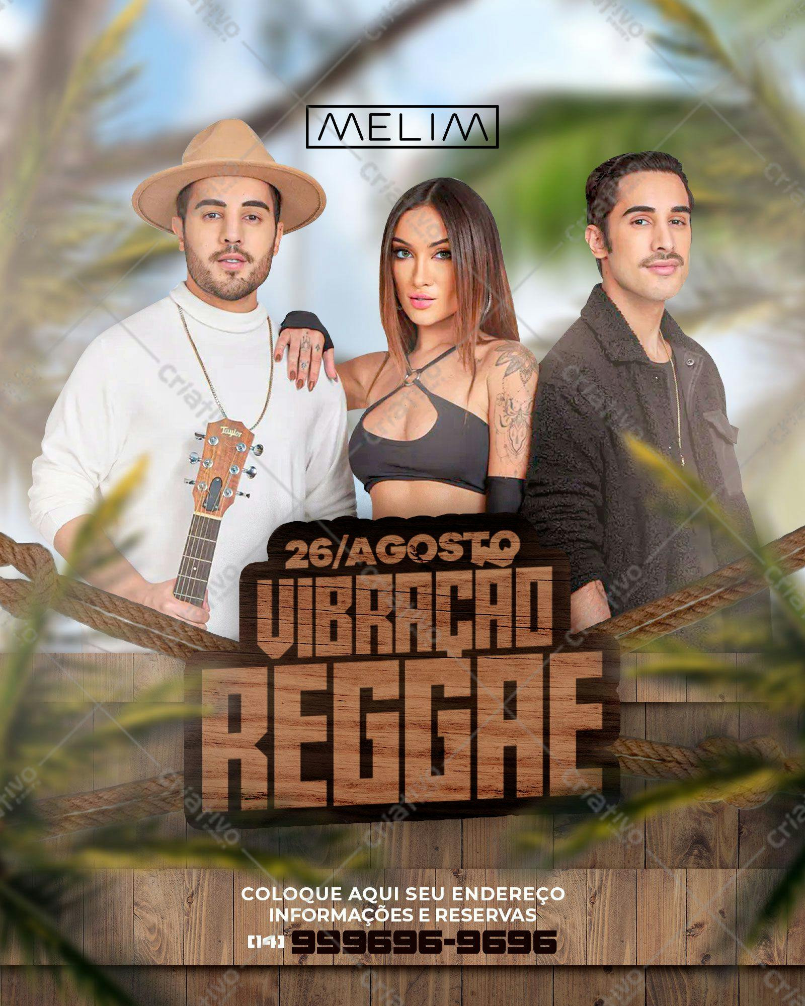 Flyer para Evento Musical Reggae PSD Editável