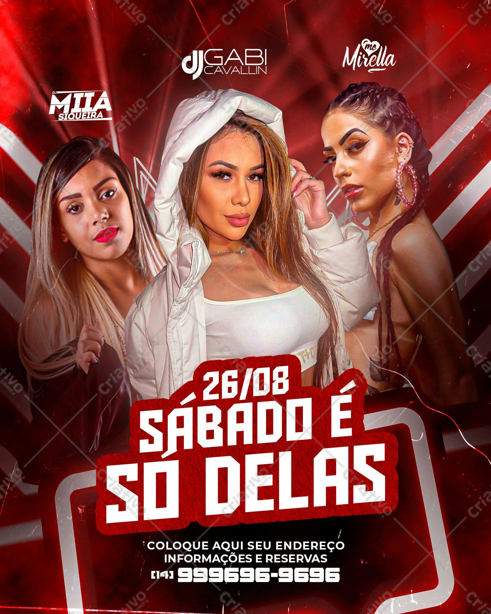Flyer Festa Feminina Verão PSD Editável