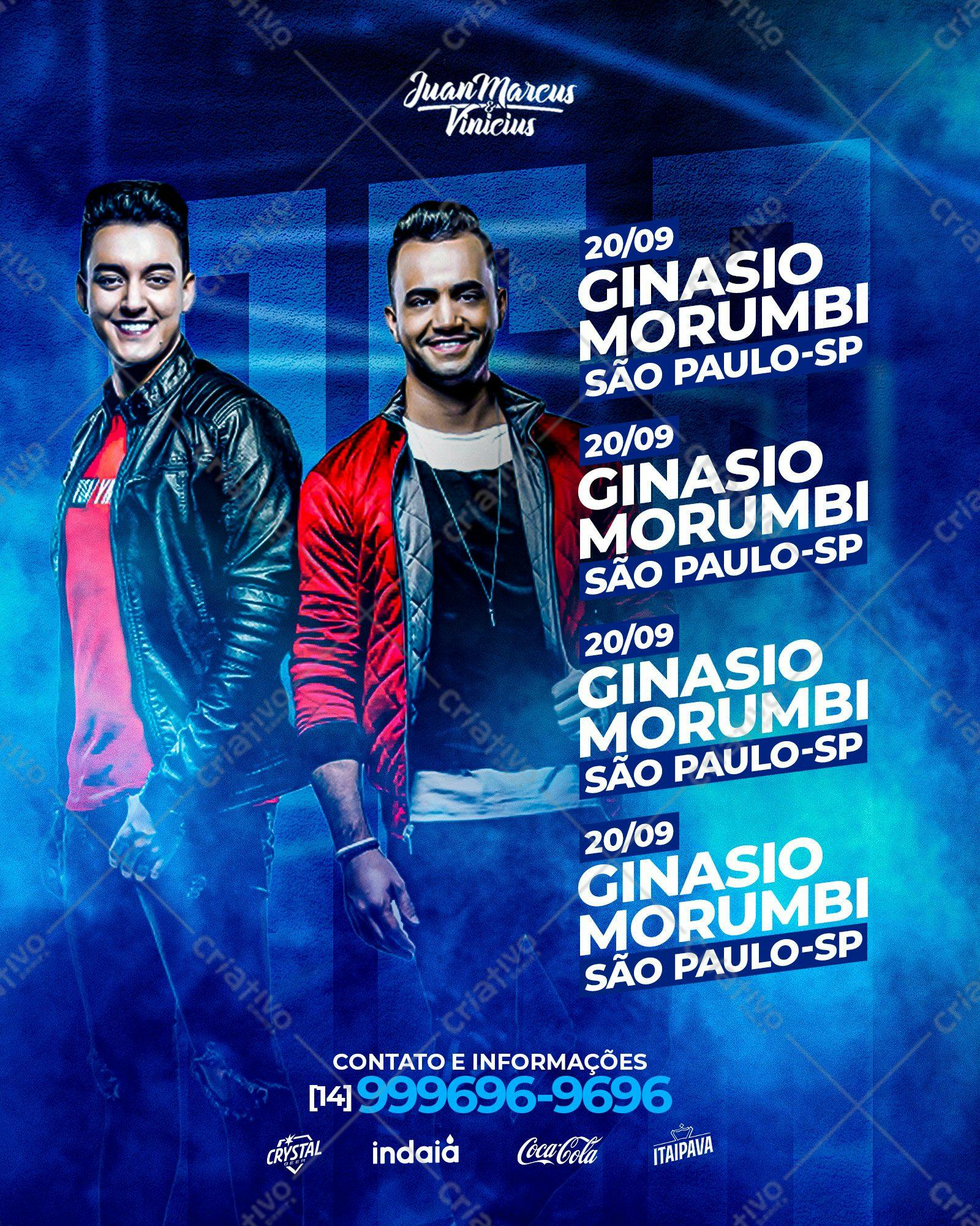 Flyer para Show Juan Marcus & Vinicius PSD Editável