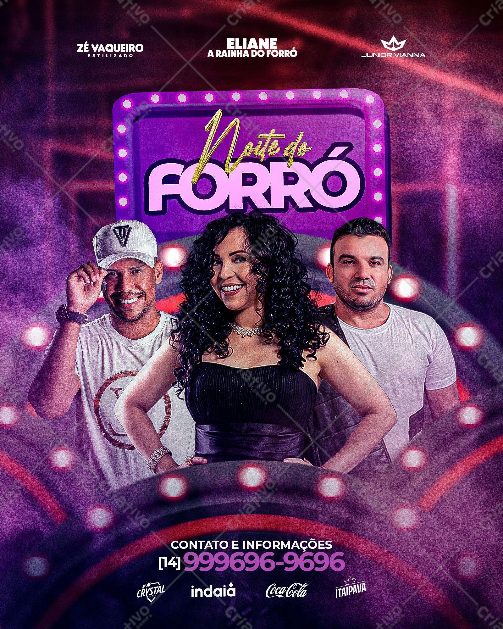 Flyer para Festa de Forró PSD Editável