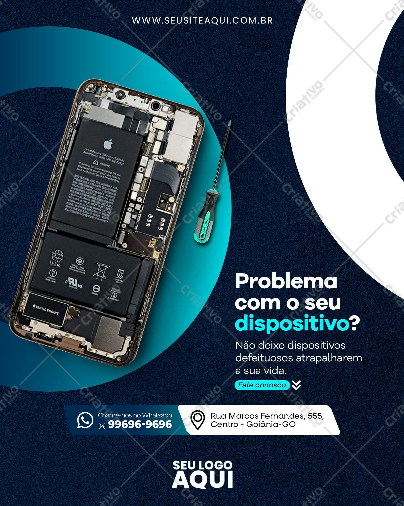 Banner para Conserto de Celular PSD Editável