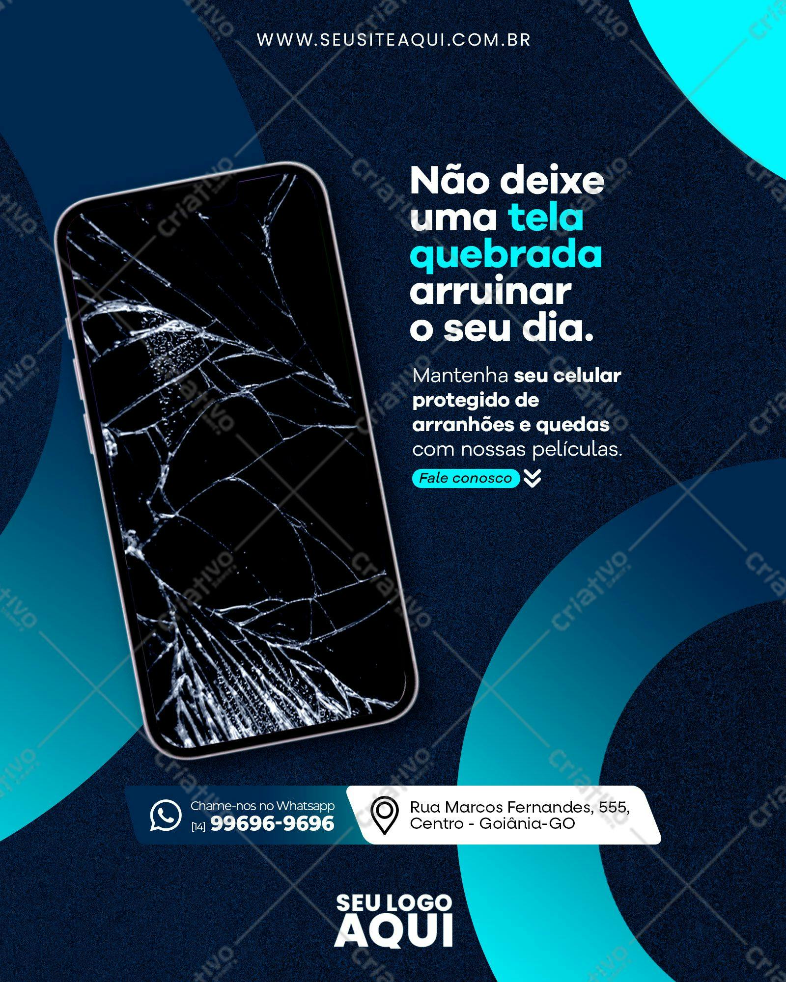 Post para Redes Sociais Conserto Celular PSD Editável
