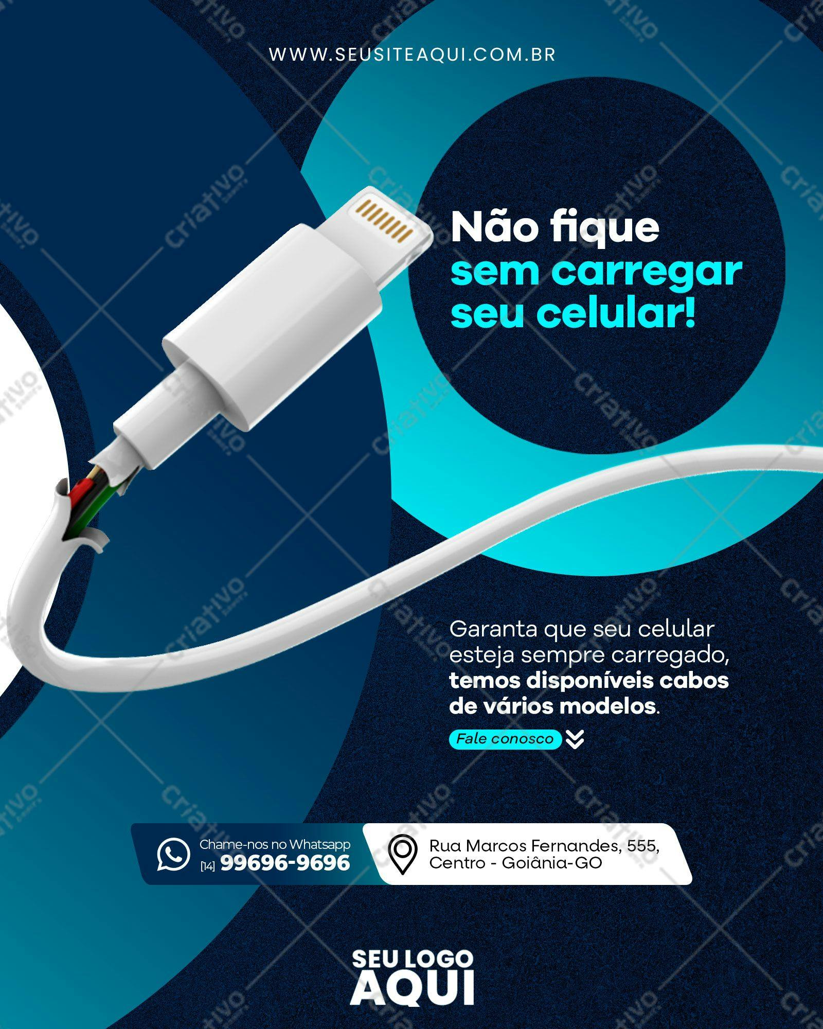 Banner para Loja de Cabos de Celular PSD Editável