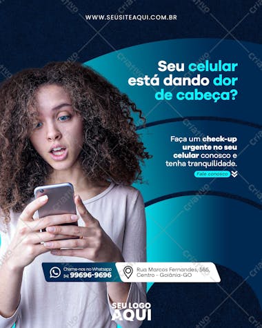 Assistência técnica | celular | psd editável