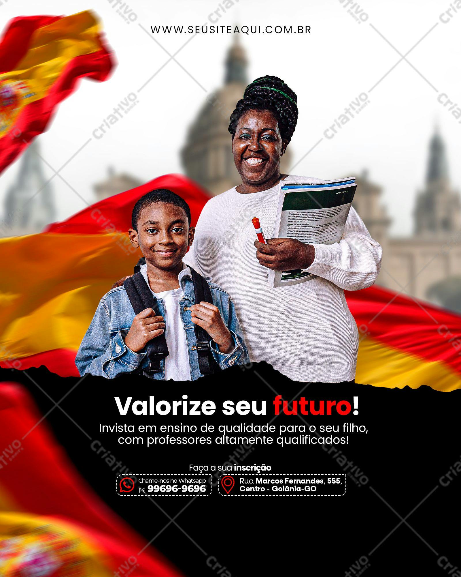 Flyer para Educação Infantil PSD Editável