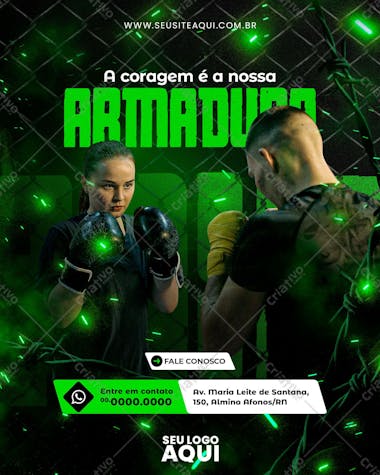 Aulas de boxe | aula de luta | social media | psd editável