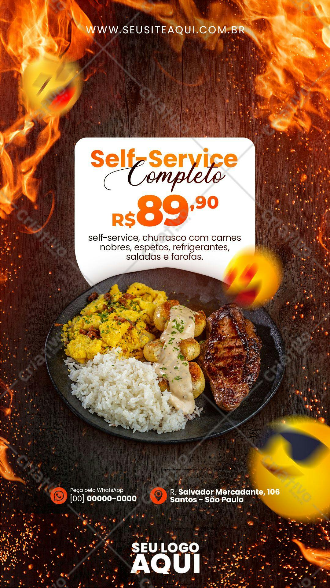 Cardápio Churrasco Self-Service PSD Editável