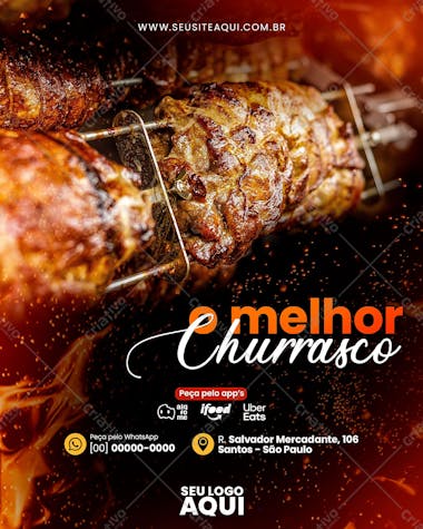 Churrascaria | restarante | social media | psd editável