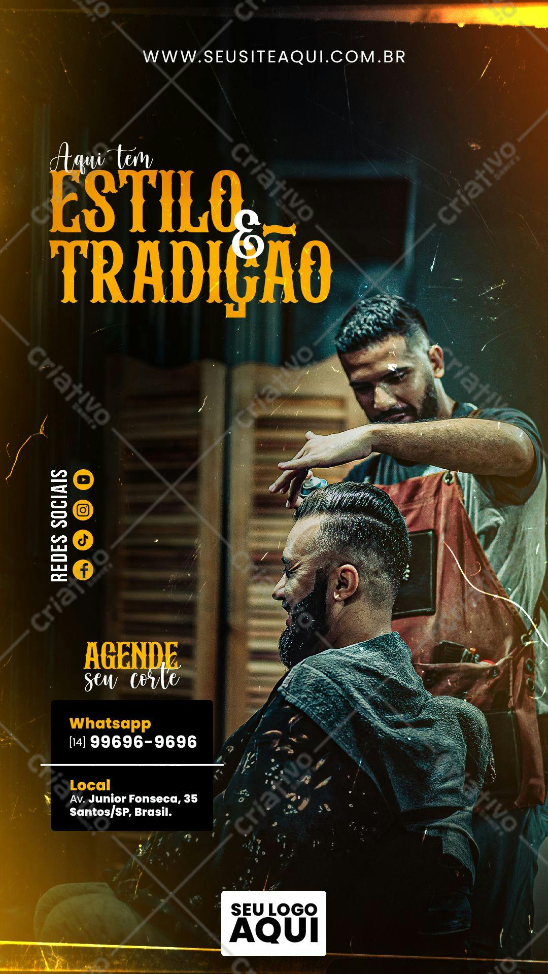 Barbearia Tradicional PSD Editável