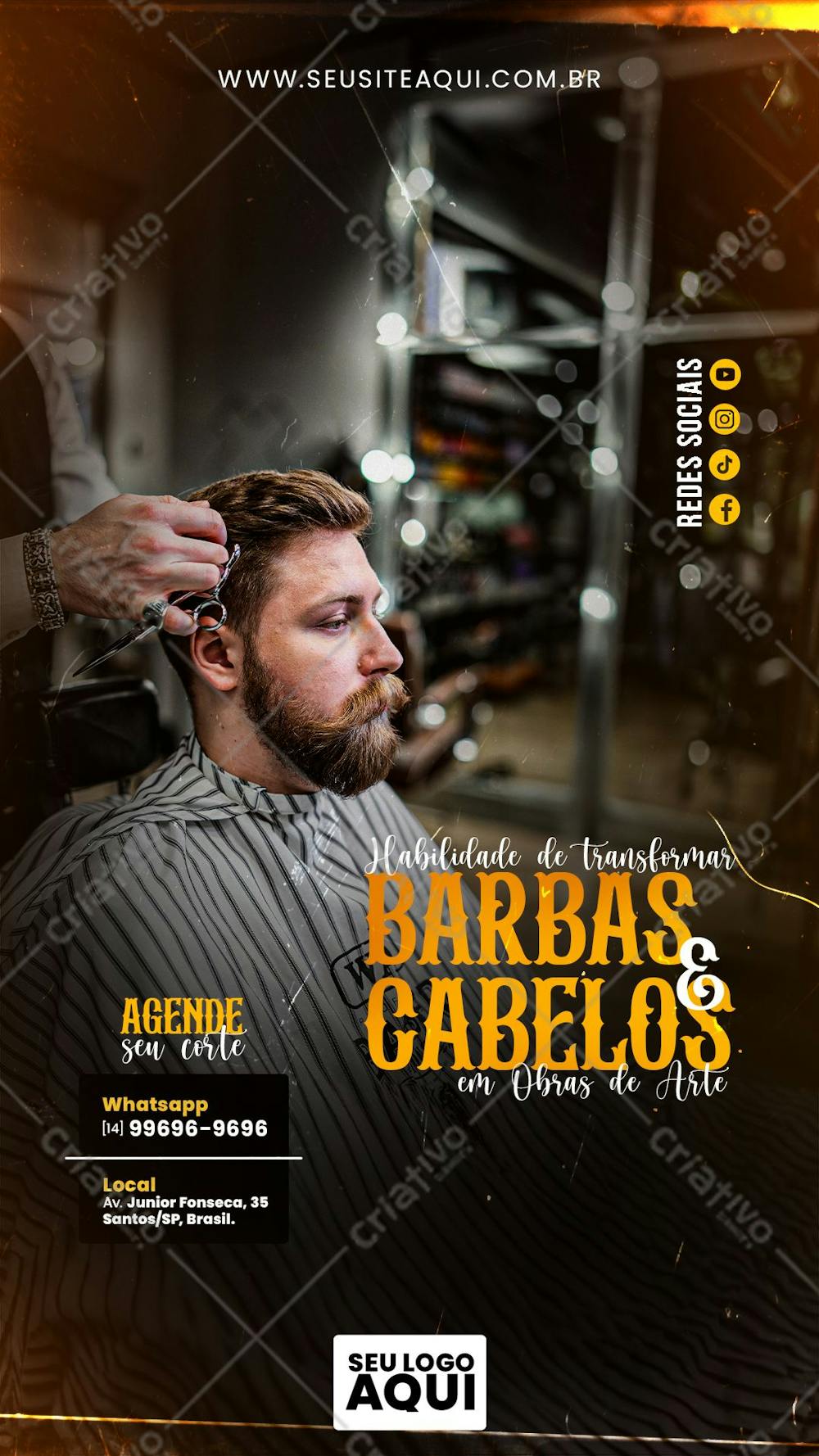 STORY - BARBEARIA | CABELELEIRO | SOCIAL MEDIA | PSD EDITÁVEL