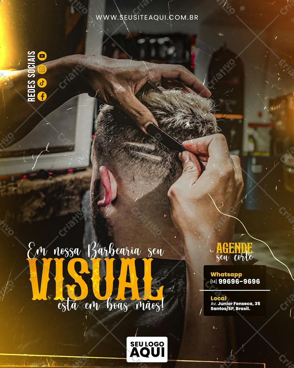 BARBEARIA | CABELELEIRO | SOCIAL MEDIA | PSD EDITÁVEL