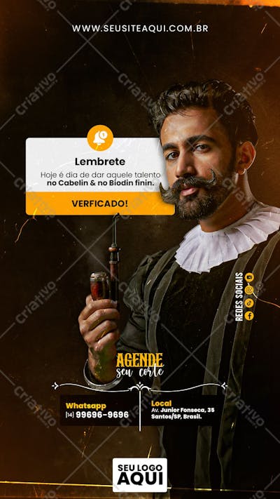 STORY - BARBEARIA | CABELELEIRO | SOCIAL MEDIA | PSD EDITÁVEL