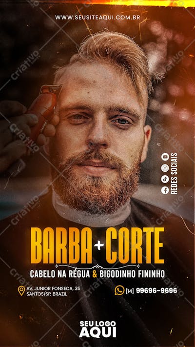 STORY - BARBEARIA | CABELELEIRO | SOCIAL MEDIA | PSD EDITÁVEL