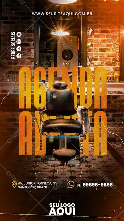 STORY - BARBEARIA | CABELELEIRO | SOCIAL MEDIA | PSD EDITÁVEL