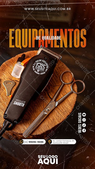 STORY - BARBEARIA | CABELELEIRO | SOCIAL MEDIA | PSD EDITÁVEL