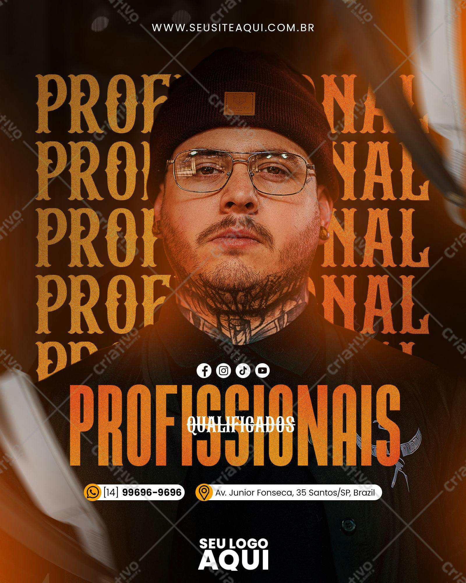 Flyer para Profissionais Qualificados PSD Editável