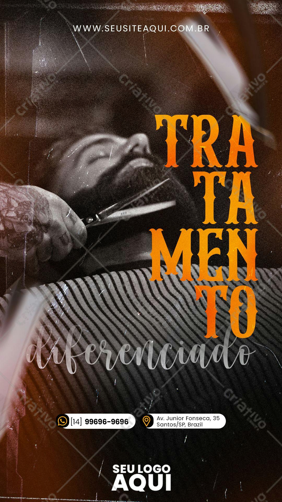 Modelo de Barbearia para Redes Sociais PSD Editável