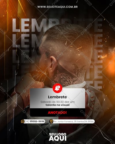 BARBEARIA | CABELELEIRO | SOCIAL MEDIA | PSD EDITÁVEL