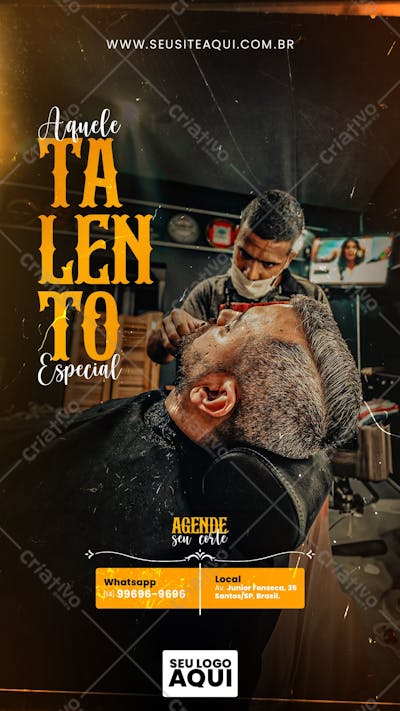 STORY - BARBEARIA | CABELELEIRO | SOCIAL MEDIA | PSD EDITÁVEL