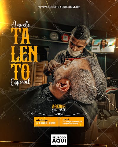 BARBEARIA | CABELELEIRO | SOCIAL MEDIA | PSD EDITÁVEL