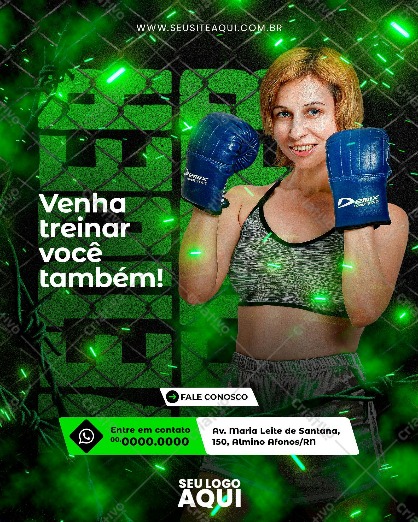 Flyer para Academia de Boxe PSD Editável