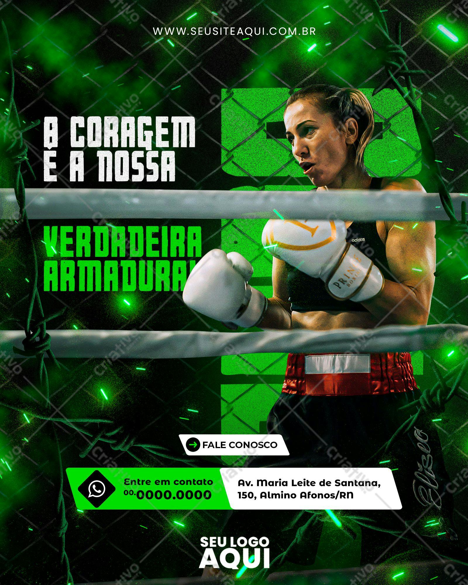Post para Redes Sociais Boxe PSD Editável