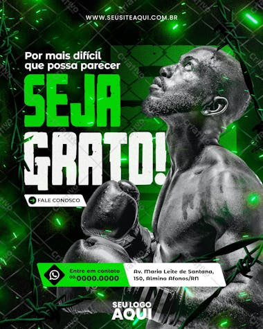 Aulas de boxe | aula de luta | social media | psd editável