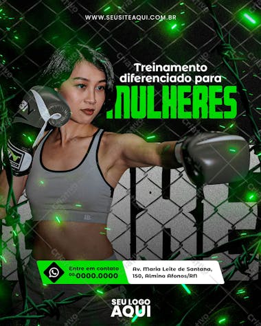 Aulas de boxe | aula de luta | social media | psd editável