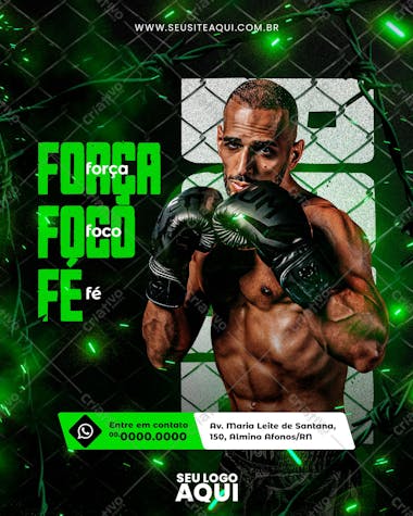 Aulas de boxe | aula de luta | social media | psd editável