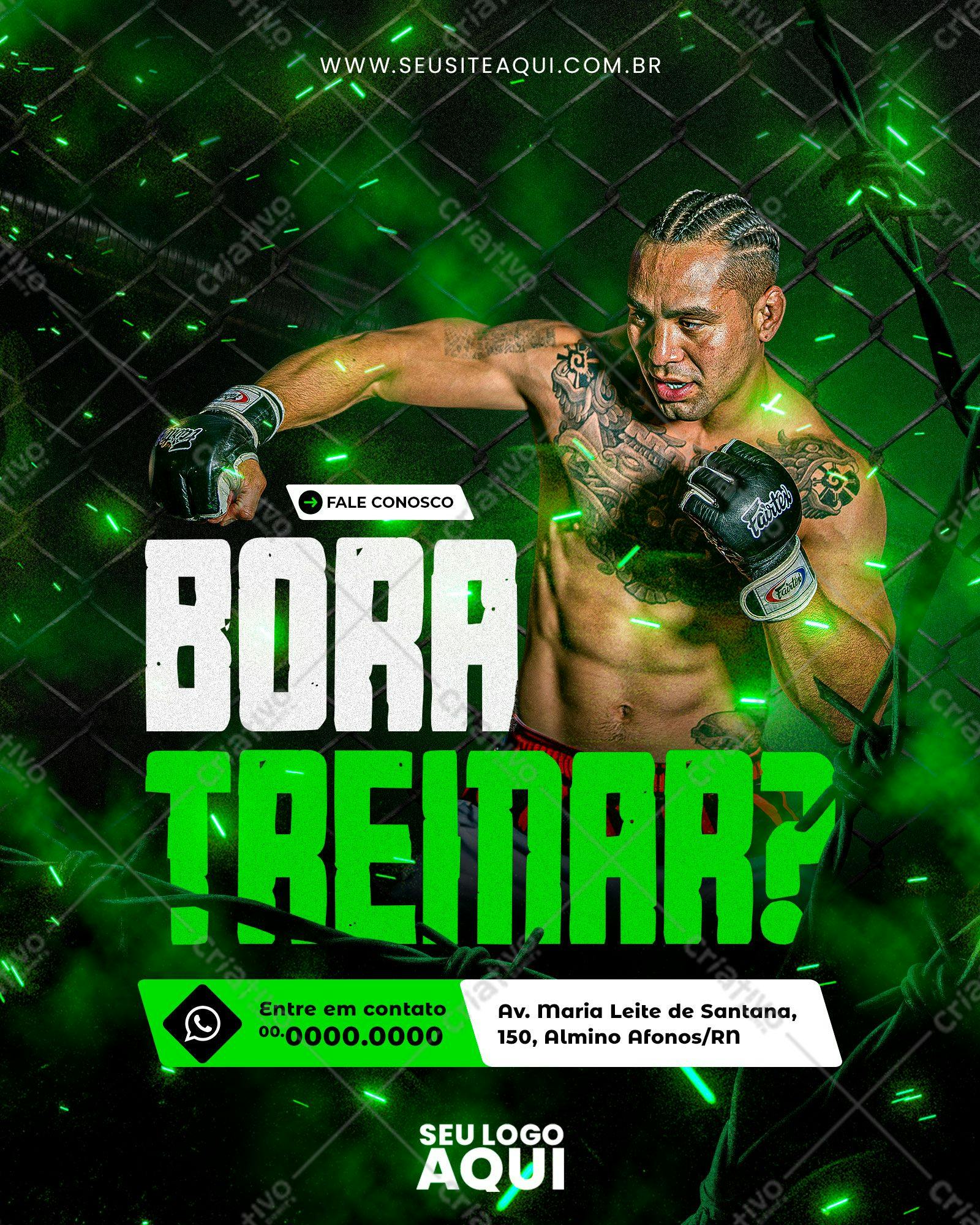 Flyer para Academia de MMA PSD Editável