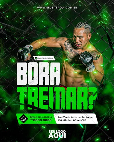 AULAS DE BOXE | AULA DE LUTA | SOCIAL MEDIA | PSD EDITÁVEL