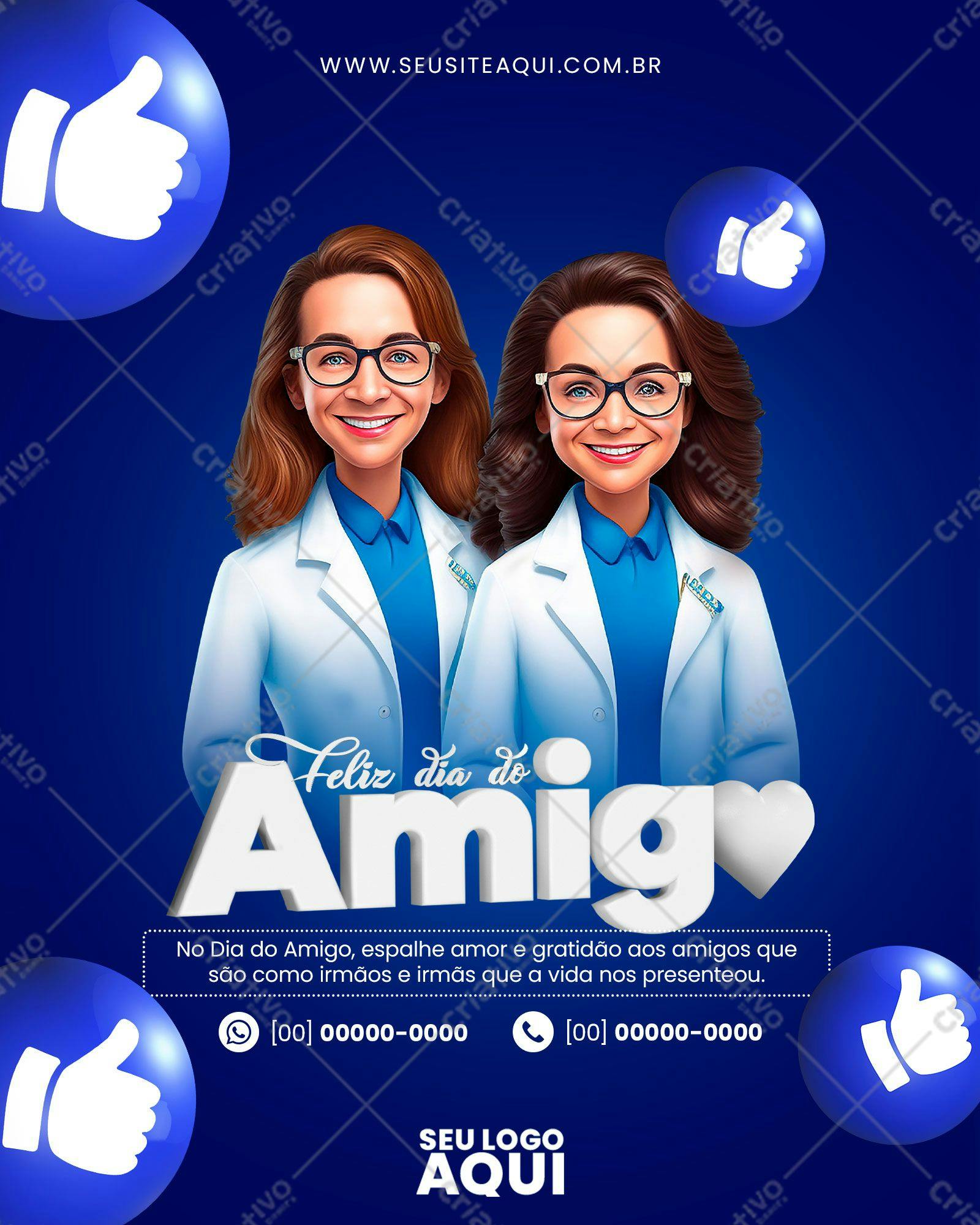 Flyer para o Dia do Amigo PSD Editável