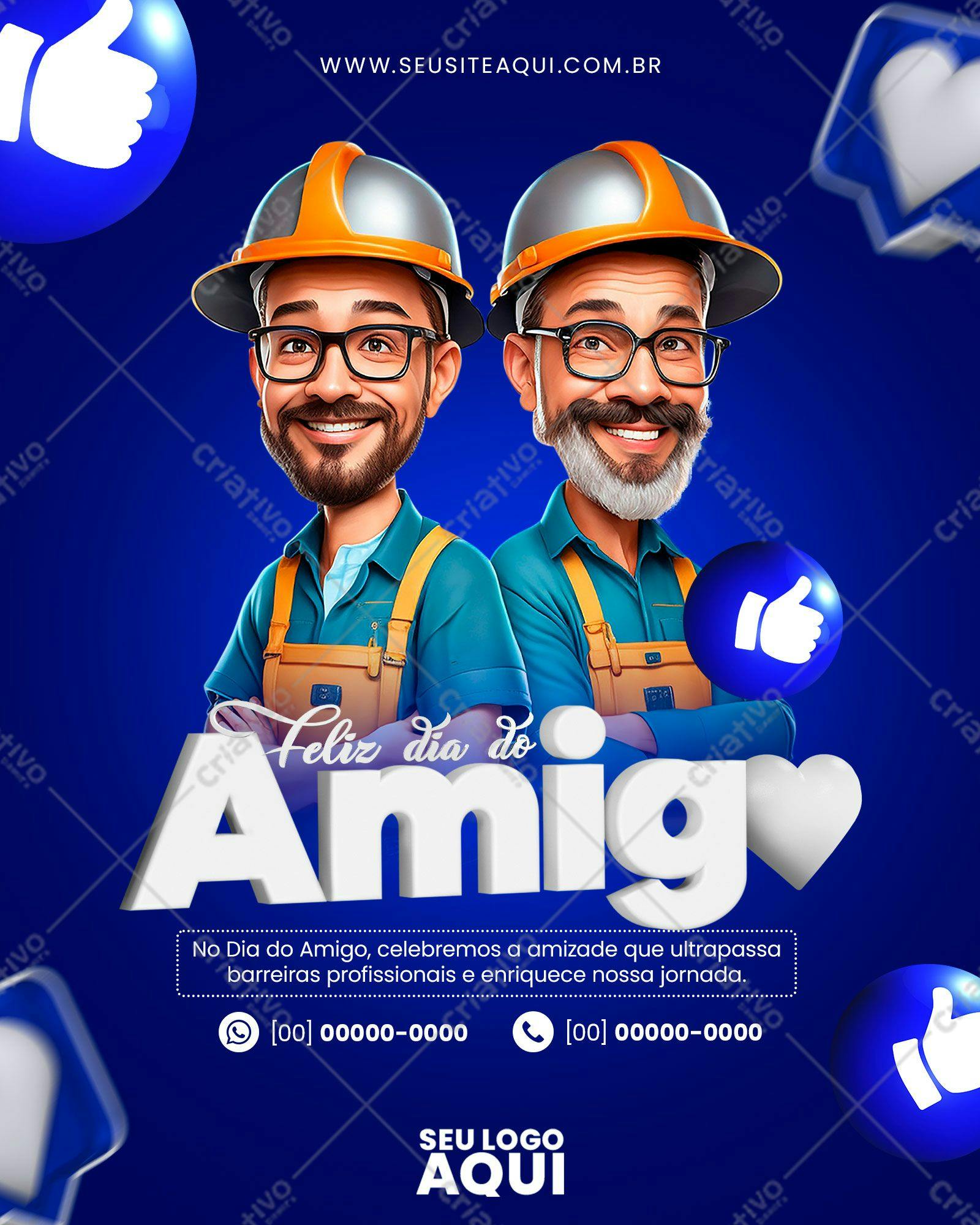 Flyer para o Dia do Amigo PSD Editável
