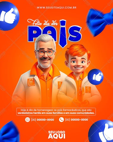 Dia dos pais | pai e filho | psd editável