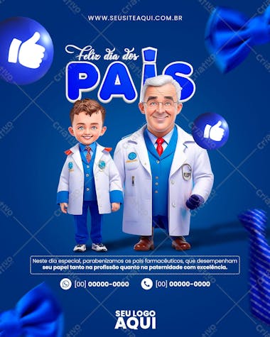 Dia dos pais | pai e filho | psd editável