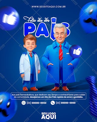 Dia dos pais | pai e filho | psd editável