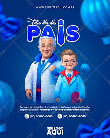 Dia dos pais | pai e filho | psd editável