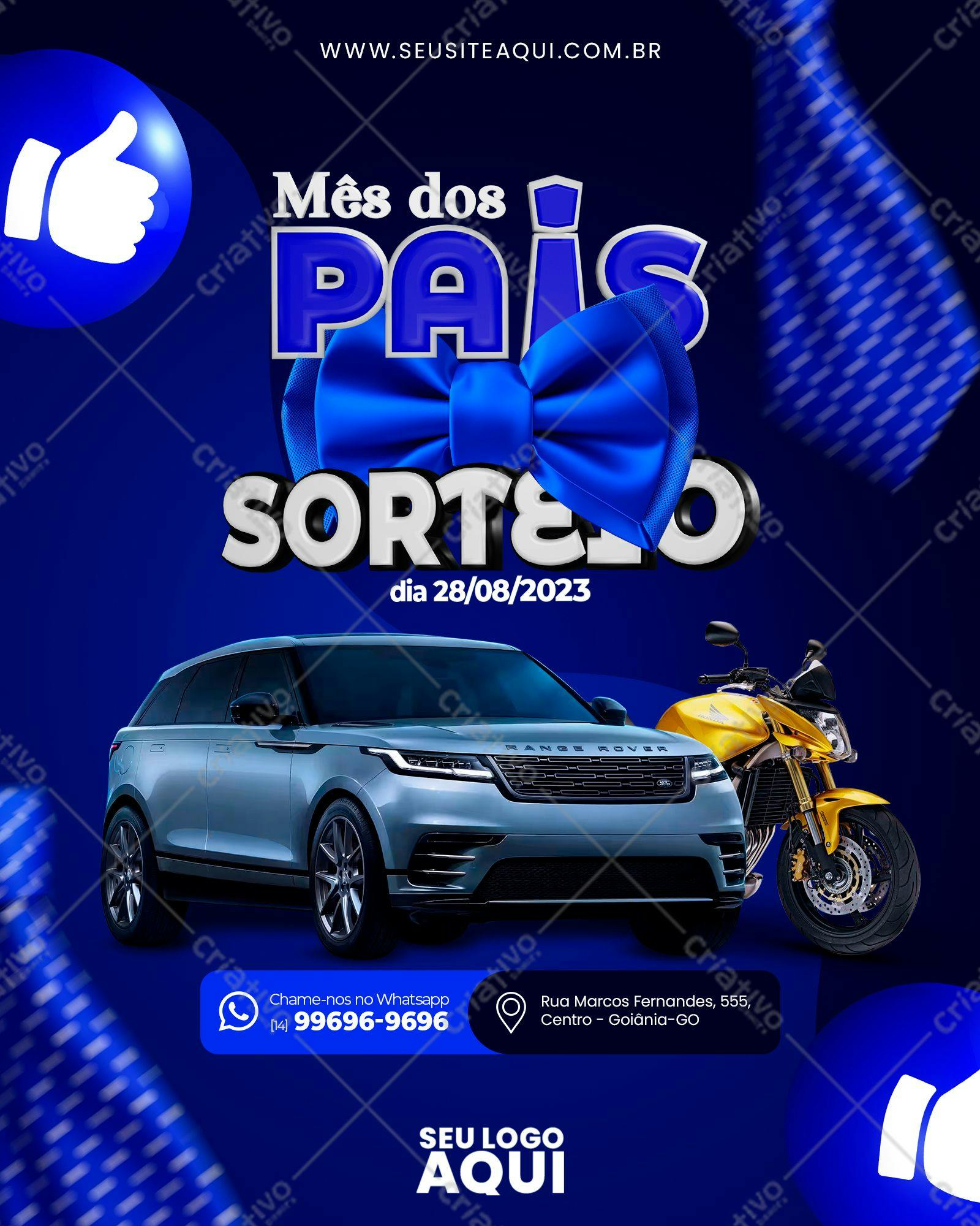 Flyer para Sorteio Dia dos Pais PSD Editável