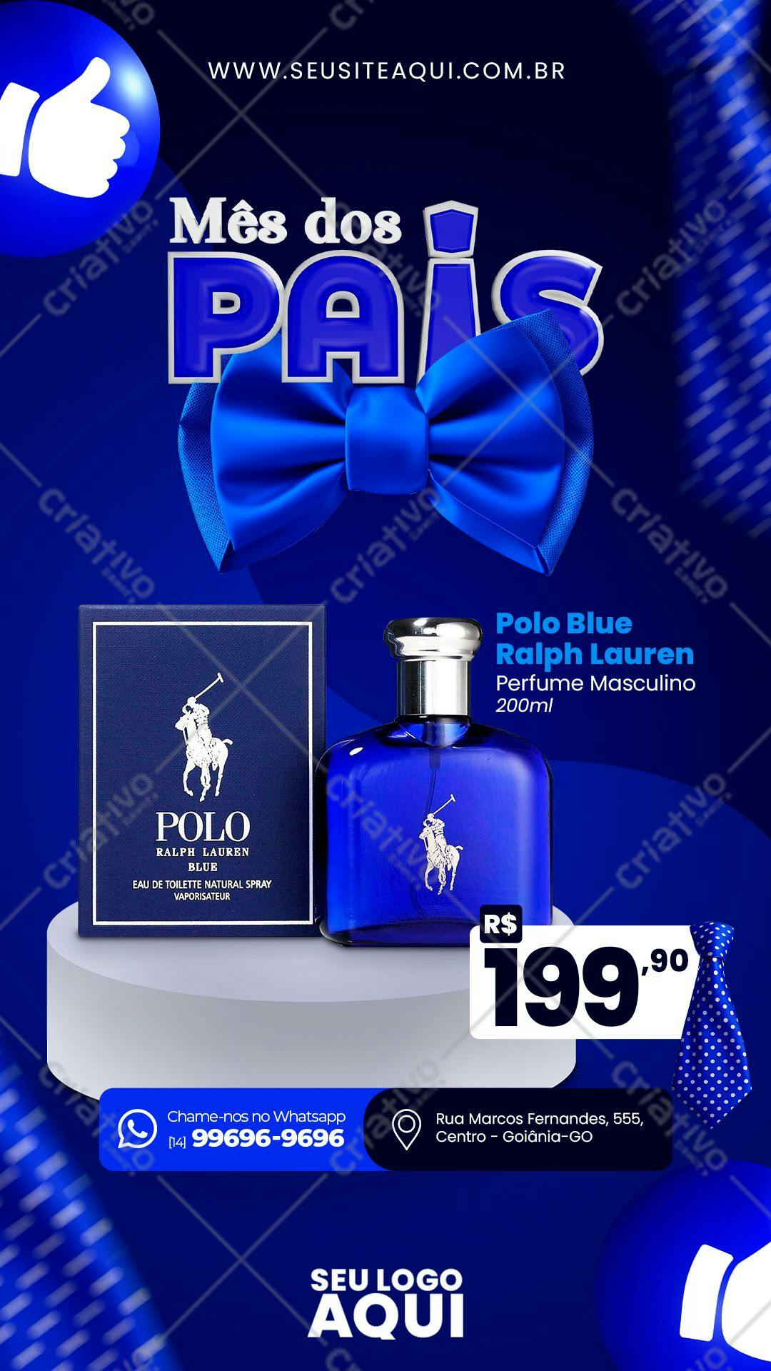 Banner Dia dos Pais com Perfume Masculino PSD Editável