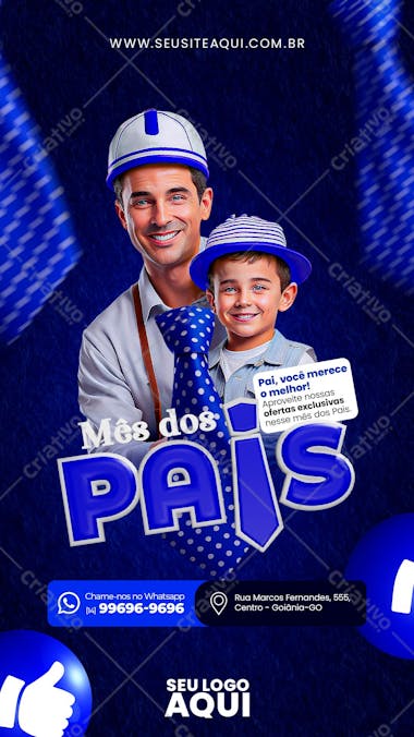 Story | dia dos pais | pai e filho | psd editável