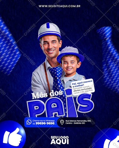 Dia dos pais | pai e filho | psd editável