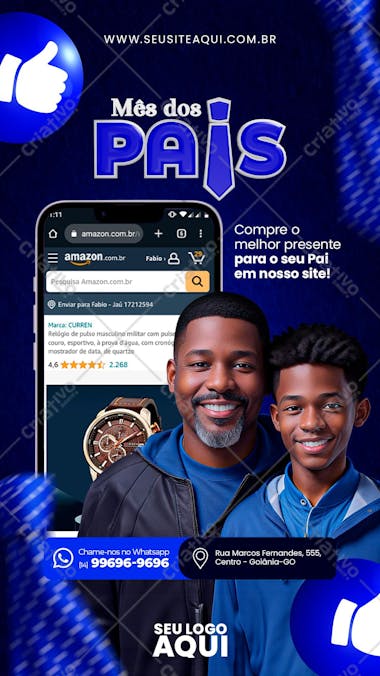 Story | dia dos pais | pai e filho | psd editável