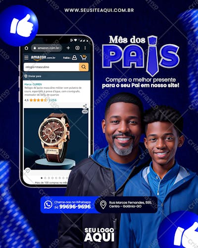 DIA DOS PAIS | PAI E FILHO | PSD EDITÁVEL