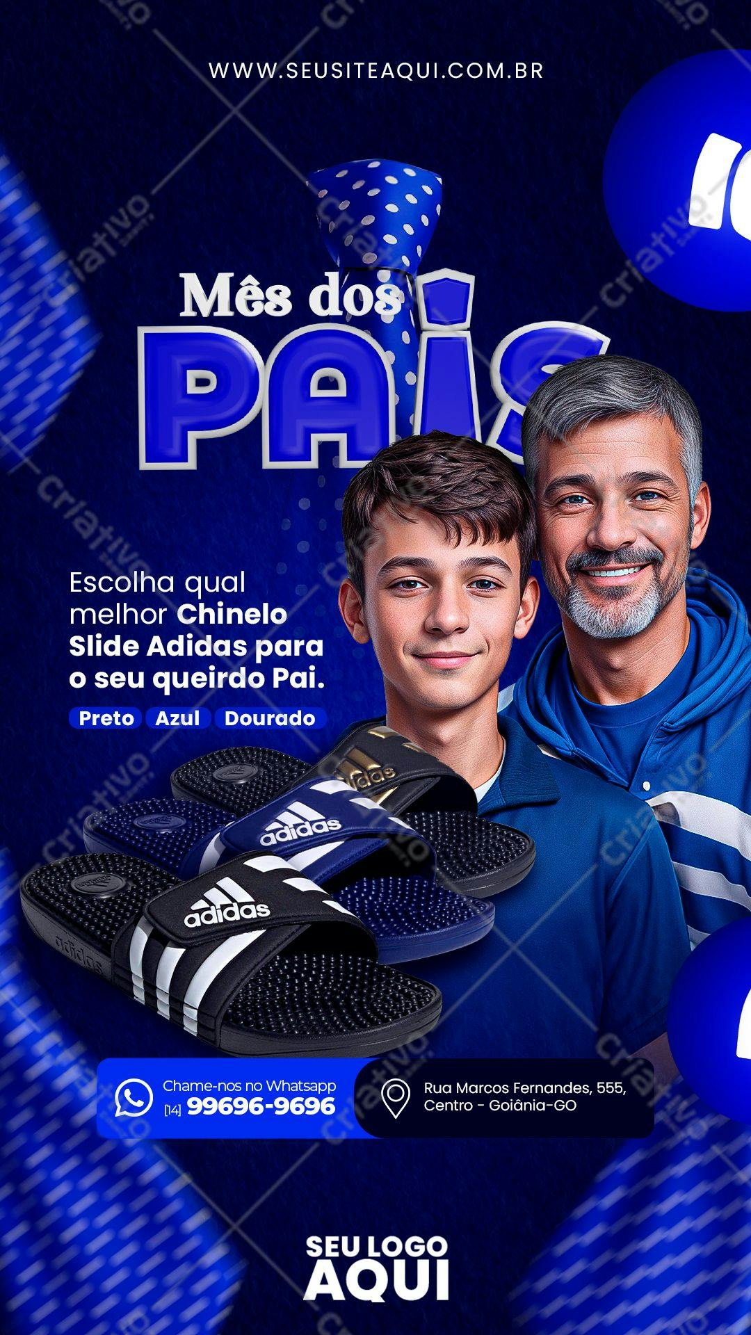Banner Dia dos Pais Chinelo Adidas PSD Editável