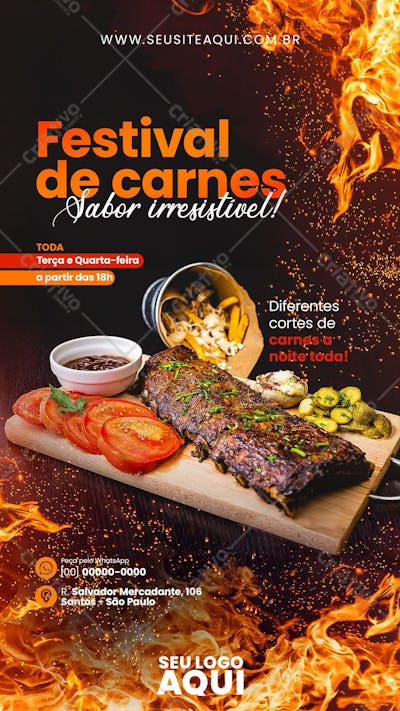 STORY - CHURRASCARIA | RESTARANTE | SOCIAL MEDIA | PSD EDITÁVEL