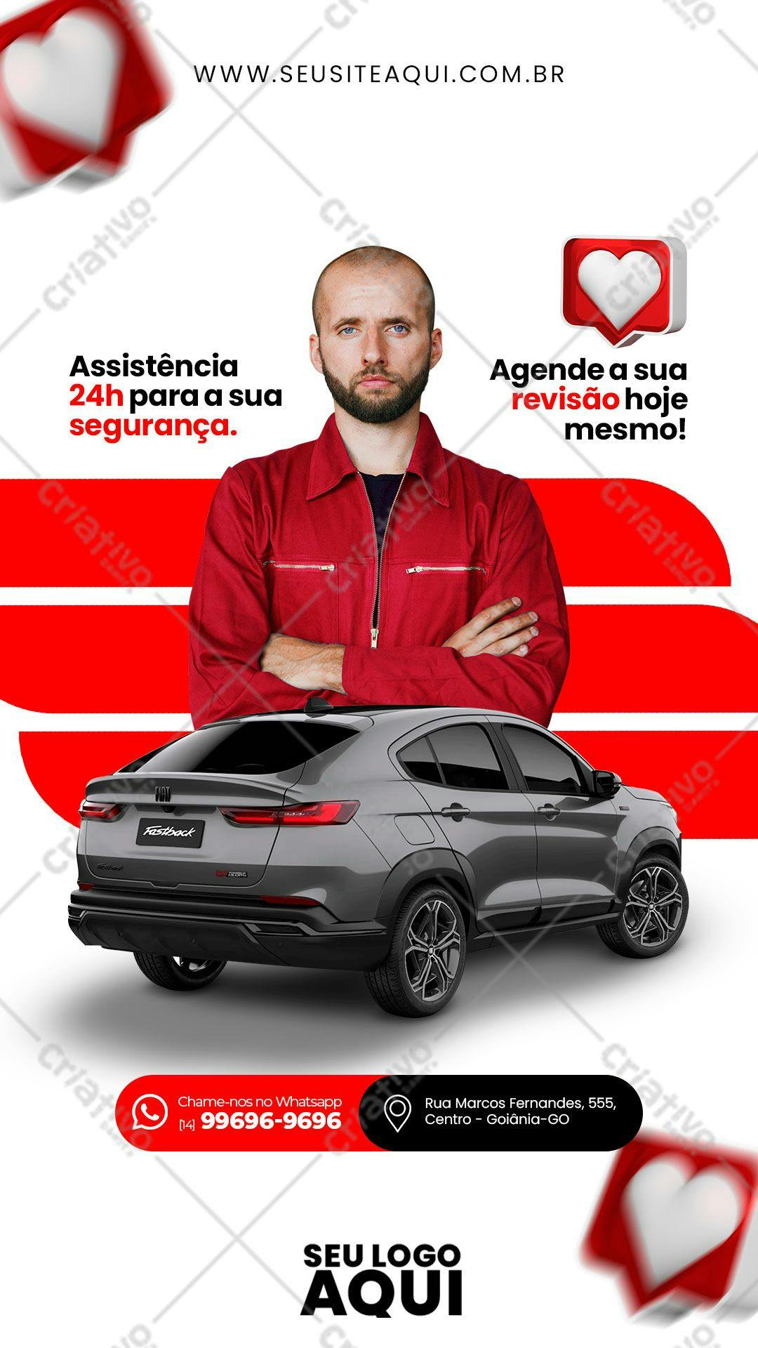 Post para Redes Sociais Mecânica PSD Editável