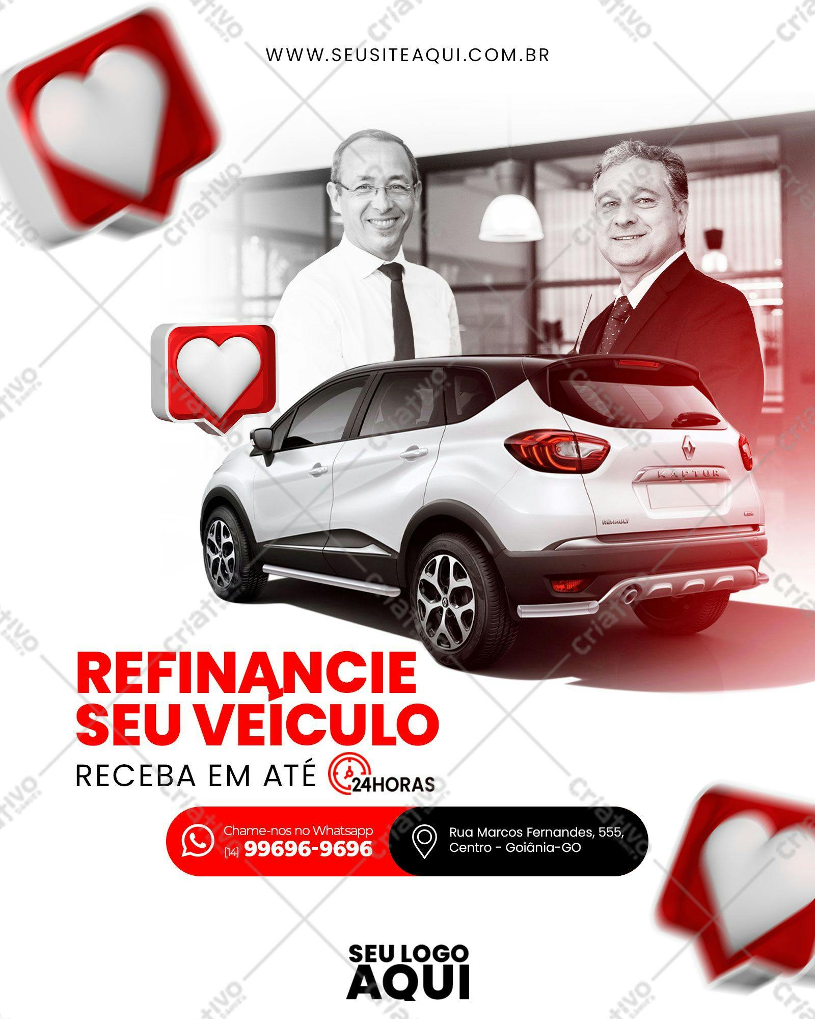 Anúncio Refinanciamento de Veículo PSD Editável