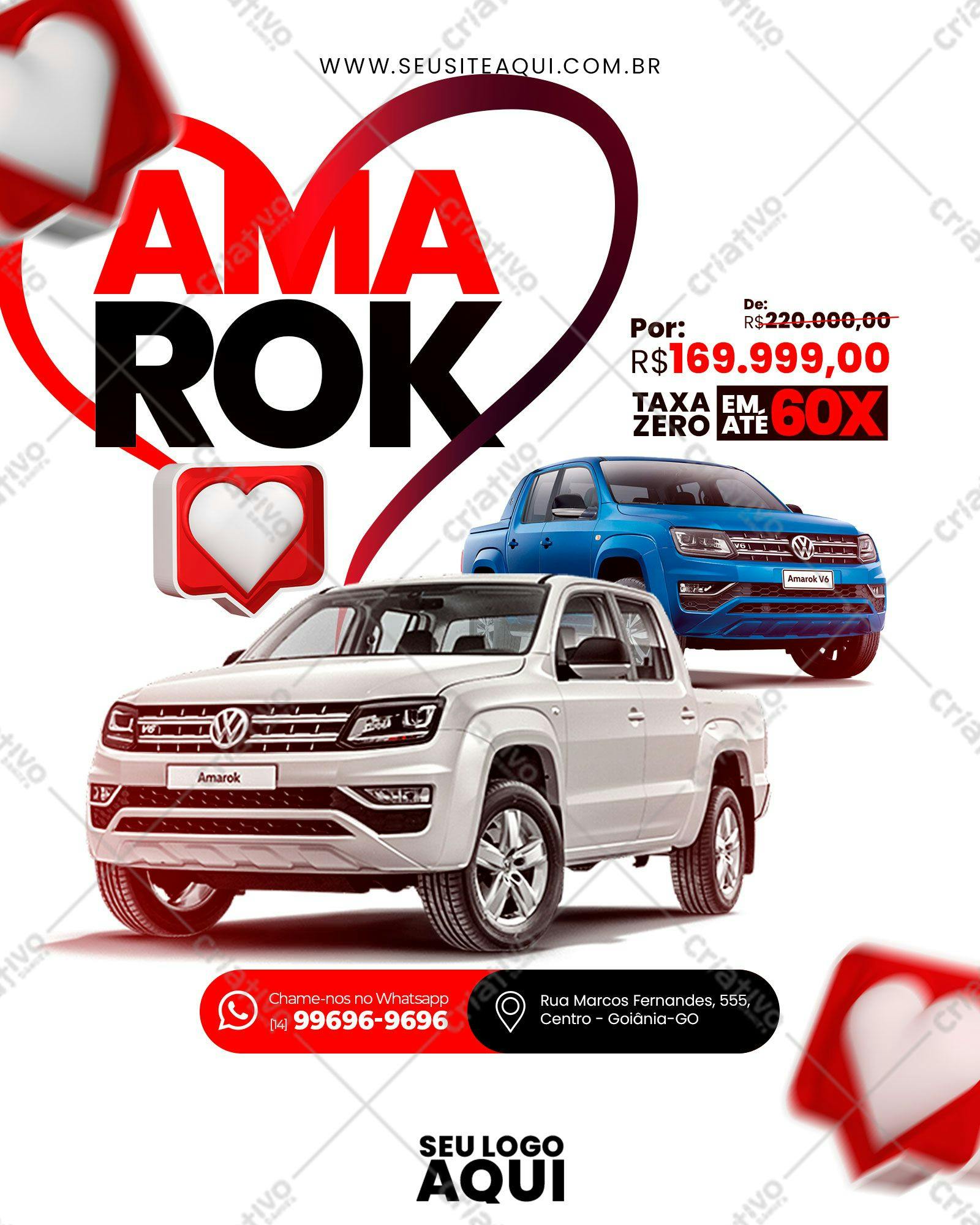 Flyer de Promoção de Amarok PSD Editável